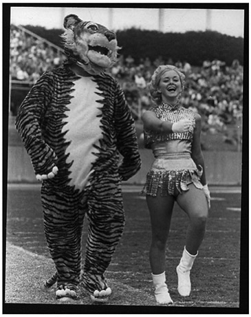 Mascot and majorette